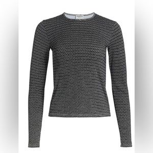 💜BALENCIAGA CHAINMAIL FITTED LONG-SLEEVE T-SHIRT